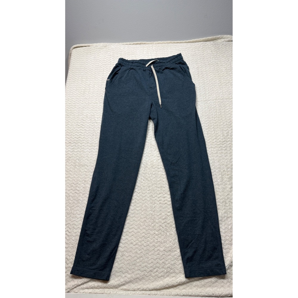 Vuori Ponto Performance Pants Mens Heathered Navy Blue Straight Leg 4943
